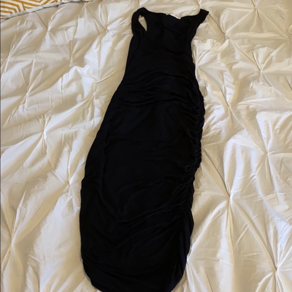 VICI BODY CON SIZE L black ruched dress